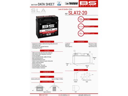 bs akumulator sla12 20 fa sla12 18 12v 20ah 18
