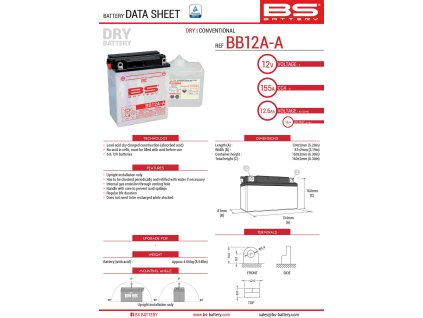 bs akumulator bb12a a yb12a a 12v 12ah 134x81x16