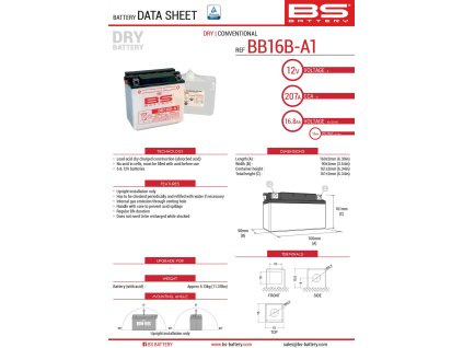 bs akumulator bb16b a1 yb16b a1 12v 16ah 160x90x
