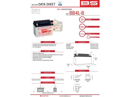 bs akumulator bb4l b yb4l b 12v 4ah 121x71x93 ob