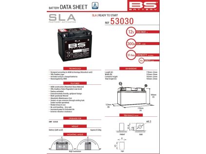 bs akumulator 53030 52515 fa 12v 31 6ah 178x12