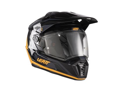 LEATT adventure prilba ADV 7.5 Polymer s okuliarmi – čierna/oranžová