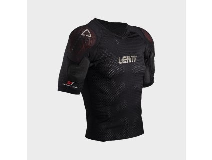 LEATT ochranné tričko s chráničmi ramien Shoulder Tee 3DF AirFit Lite Evo – čierna, veľkosť L