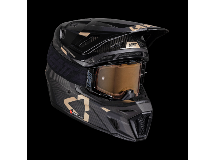 LEATT motokrosová prilba Moto 9.5 Carbon s okuliarmi – Carbon/čierna 2025