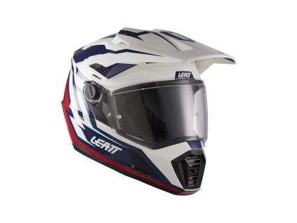 LEATT adventure prilba ADV 7.5 Polymer s okuliarmi – Royal modrá/červená