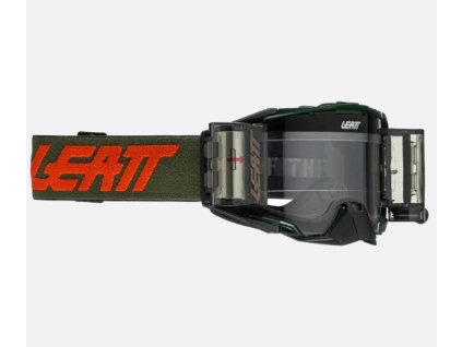 LEATT motokrosové okuliare Velocity 6.5 Roll-Off – Cactus, číre sklo, veľkosť ONE SIZE