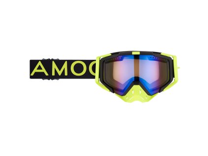 AMOQ Okuliare Aster čierna-fluo modrá zrkadlová