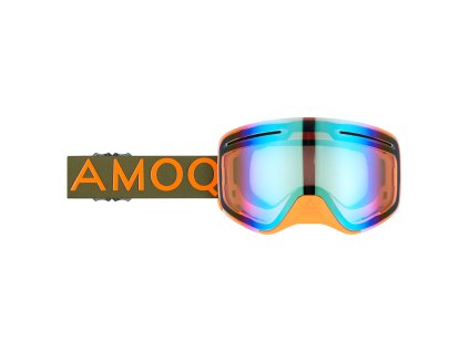 AMOQ Okuliare Vision Vent+ magnetické army zelená/oranžová - zlatá zrkadlová