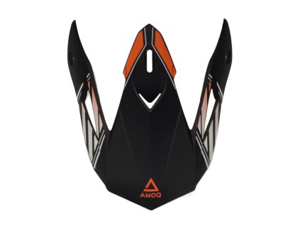 AMOQ Šilt na prilbu Meteor V2 Axis čierna/oranžová