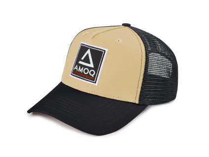 AMOQ Šiltovka Trucker béžová/čierna