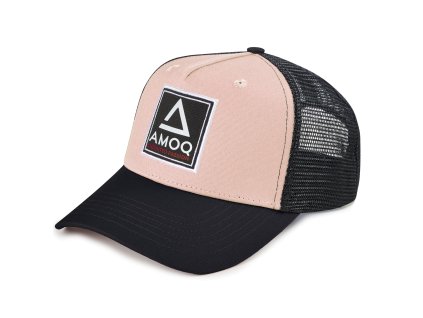 AMOQ Šiltovka Trucker púdrová ružová/čierna