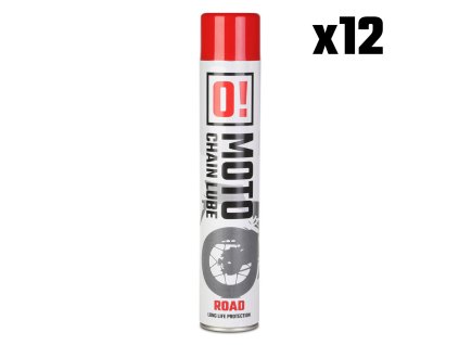 O-MOTO Mazivo na reťaz pre cestné moto O! Chain Lube Road – kartón 750 ml (Balenie 12× 750 ml)