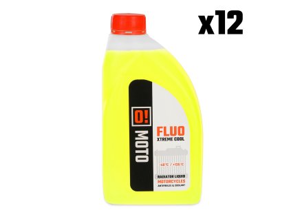 O-MOTO Hotová chladiaca kvapalina O! Fluo Xtreme Cool +135 – kartón 1 l (Balenie 12× 1 l)