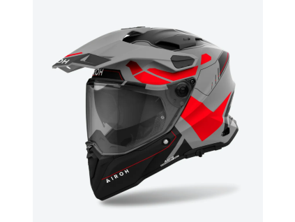 AIROH Adventure prilba Commander 2 Reveal červená Fluo matná