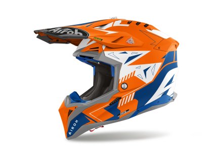 AIROH Motokrosová prilba Aviator 3 Spin oranžová Fluo matná XS