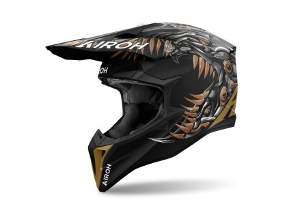 AIROH Motokrosová prilba Wraaap Cyborg matná