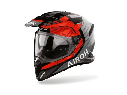 AIROH Adventure prilba Bandit Cube červená