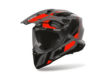AIROH Adventure prilba Commander 2 Polar červená Fluo matná