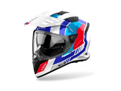 AIROH Adventure prilba Bandit Horn biela lesklá
