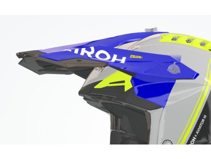 AIROH Šilt na prilbu Aviator 3 Hima modrá lesklá – ONE SIZE