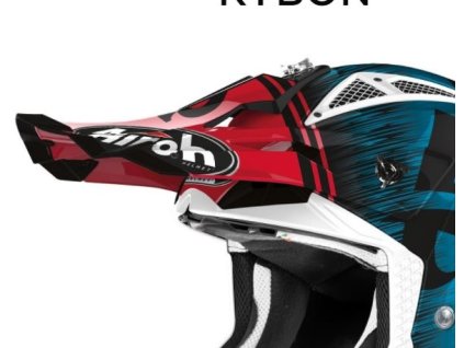 AIROH Šilt na prilbu Aviator Ace Kybon modrá/červená lesklá – ONE SIZE