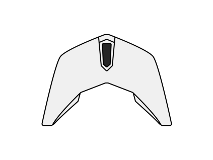 AIROH Horné vetranie prilby Mathisse – biele – ONE SIZE