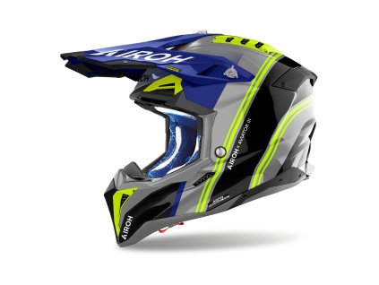 AIROH Motokrosová prilba Aviator 3 Hima modrá lesklá