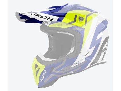AIROH Šilt na prilbu Aviator Ace 2 Ground žltá lesklá – ONE SIZE