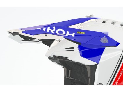AIROH Šilt na prilbu Aviator 3 Hima červená lesklá – ONE SIZE