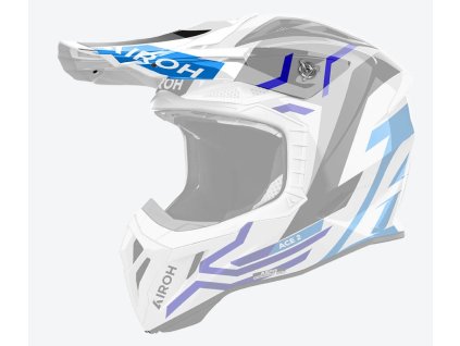 AIROH Šilt na prilbu Aviator Ace 2 Ground modrá lesklá – ONE SIZE