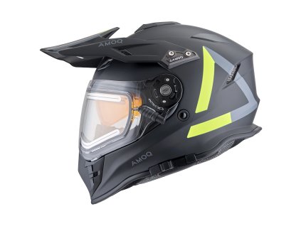 AMOQ Adventure prilba Adaptor Evo ADV čierna/žltá