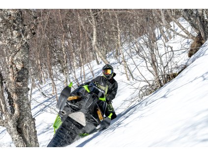 AMOQ Kombinéza na snežný skúter Dynamic Insulated čierna/army zelená/fluo