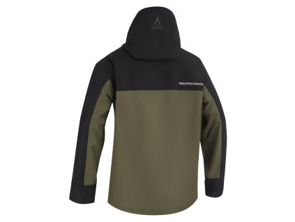AMOQ Bunda Dynamic Insulated čierna/army zelená/fluo