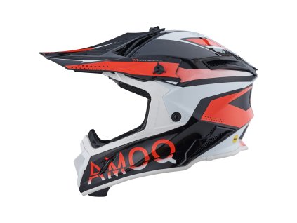 AMOQ Motokrosová prilba Friction Mips čierna/červená