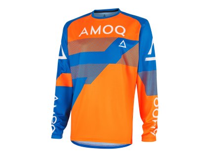 AMOQ Motokrosový dres Ascent Strive V2 oranžová-modrá