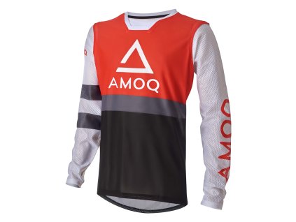 AMOQ Motokrosový dres Airline Mesh červená/biela