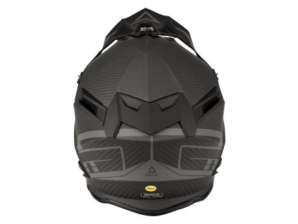 AMOQ Motokrosová prilba Friction MIPS Carbon čierna/sivá