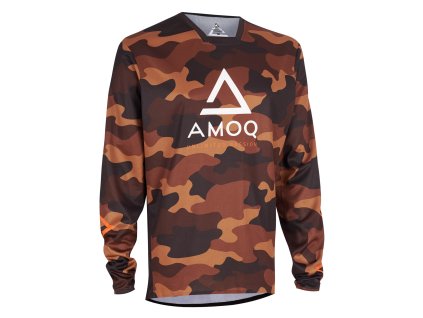 AMOQ Motokrosový dres Ascent Comp hnedá Camo