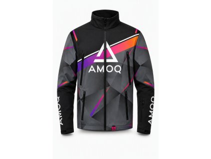 AMOQ Detská bunda Apex V2 Racing čierna/sivá/fialová