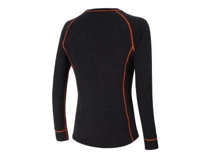AMOQ Funkčné tričko 100% Merino sivá/oranžová