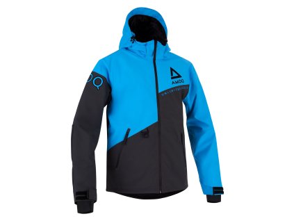 AMOQ Bunda Orbit V2 20K tmavá sivá/nebeská modrá/čierna – XXL