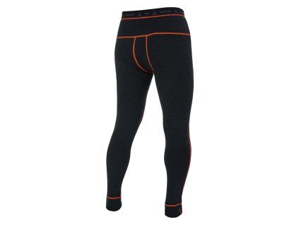 AMOQ Funkčné spodné nohavice 100% Merino sivá/oranžová