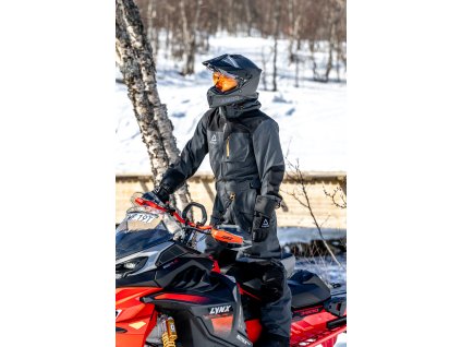 AMOQ Kombinéza na snežný skúter Rocket V3 tmavá sivá/čierna/žltá