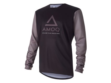 AMOQ Motokrosový dres Ascent Comp čierna/sivá – S