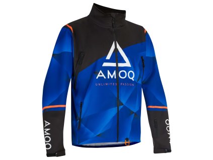AMOQ Bunda Apex V2 Racing čierna/modrá/oranžová