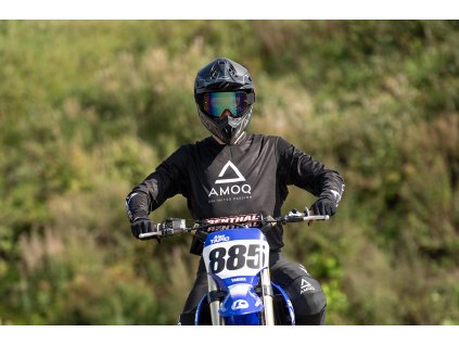 AMOQ Motokrosový dres Ascent Comp čierna-biela