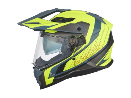 AMOQ Adventure prilba AI100 Mojave sivá/žltá