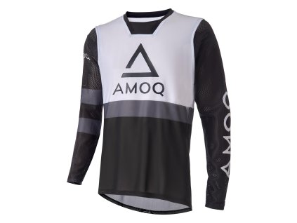 AMOQ Motokrosový dres Airline Mesh čierna/biela