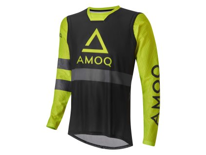 AMOQ Motokrosový dres Airline Mesh čierna/fluo