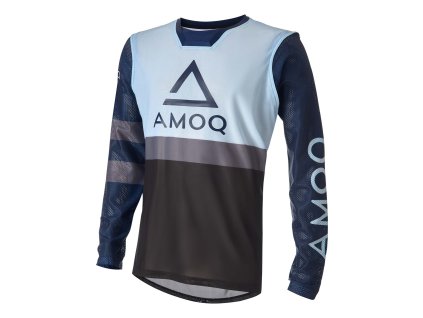 AMOQ Motokrosový dres Airline Mesh tmavomodrá/svetlá modrá – L